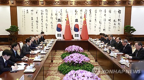 (베이징=연합뉴스) 한상균 기자 = 중국을 국빈방문 중인 이재명 대통령이 6일 베이징 조어대에서 진행된 리창 총리와의 면담에서 발언하고 있다. 2026.1.6 xyz@yna.co.kr