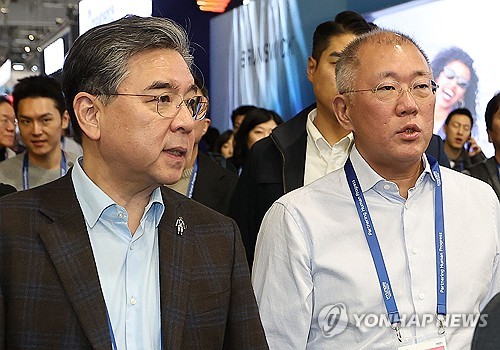 [CES 2026] 정의선, 삼성전자 부스 찾아 "콜라보 하시죠"(종합2보)