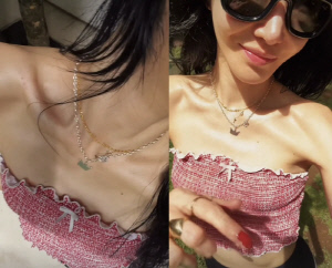 '엄태웅♥' 47세 윤혜진, 47kg라더니...가슴뼈 보일만큼 마른 '극세 몸매' 자랑