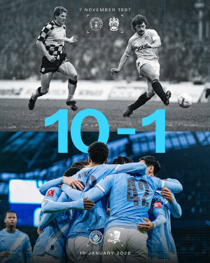 무자비한 맨시티에 '10골' 두들겨 맞은 적장의 헛웃음…