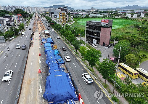 광주 도시철도 2호선 2단계 13공구 공사 전면 중지