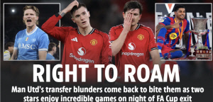 '탈맨유는 과학이다' 맨유 FA컵 64강 광탈한 일요일 밤, 맥토니미(나폴리) 2골 폭발에다 래시포드(바르셀로나) 첫 우승 트로피 들었다