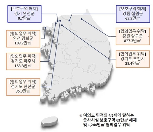 연천·철원 일대서 여의도 면적 4.5배 군사시설보호구역 해제(종합)