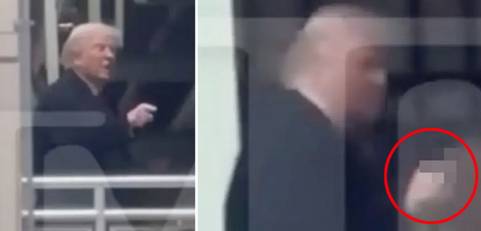 트럼프, 야유자에 '손가락 욕설' 포착…욕하는 입 모양 영상도 공개