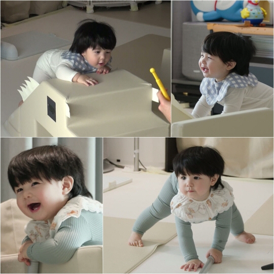 심형탁 子 하루, 놀라운 운동신경 자랑.."스스로 힘 조절까지"