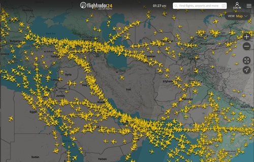 이란, '공중 임무' 이유로 영공 폐쇄…美 군사개입 대비하나