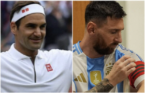 '테니스 GOAT' 페더러의 품격→'축구 GOAT' 메시에게 