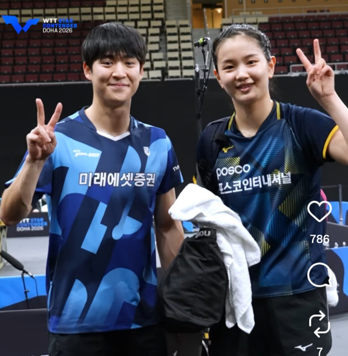 "'얼짱 에이스조' 박강현-김나영의 아름다운 K-탁구" 만리장성 26분만…