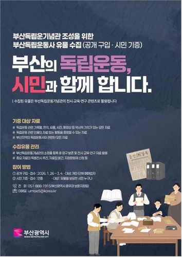 부산독립운동기념관 전시 유물 수집·공개 구입