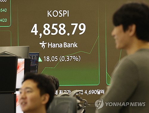코스피, 美관세 우려·그린란드 갈등에 장초반 4,830대 약보합(종합)