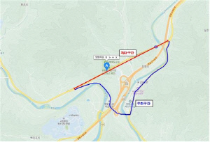 강릉국토, 국도 6호선 평창군 장평1터널 진부방향 통제