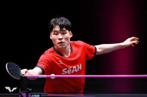 탁구 세계 2위 린스둥 꺾은 장우진 