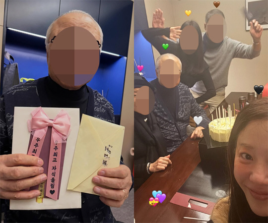고현정, 가족과 생일파티..두둑한 봉투에 "우주 최고 자식 올림"
