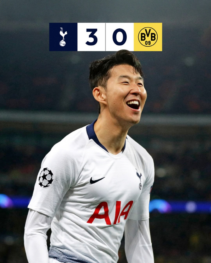 '레전드 손흥민' 감격스럽다! 토트넘 어린팬들도 기억하는 '찰칵 세리머니'…도르트문트전 승리는 '양봉업자' 쏘니 DNA 덕분