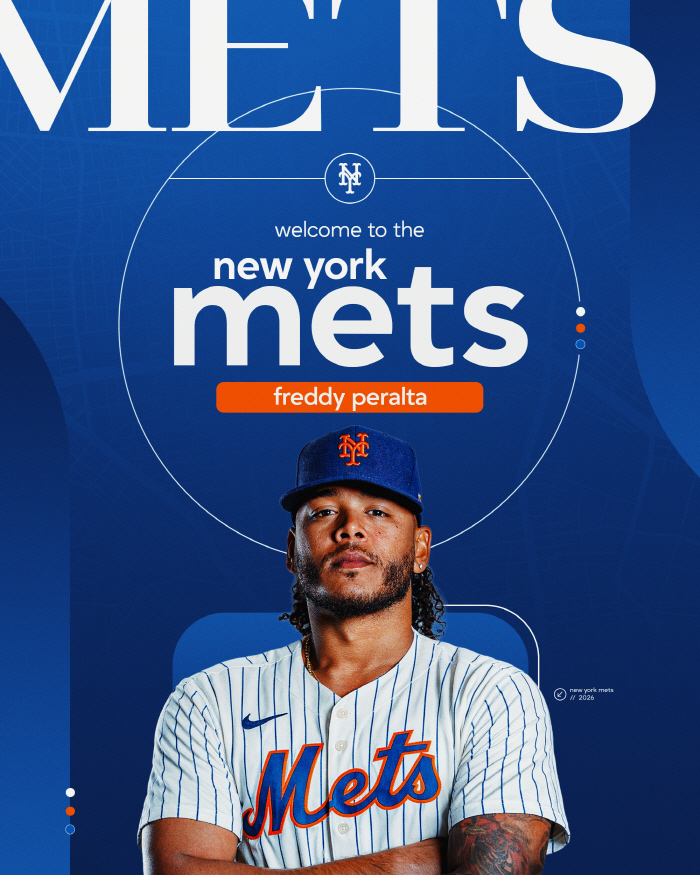 '초대박' 메츠 드디어 '꿈의 1선발' 장착! '초특가' 페랄타 품었다…불펜 부담 완화→이번엔 진짜 포스트시즌 가야지