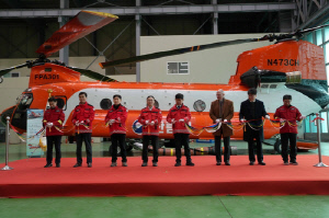 산림청, 담수량 1만리터 대형 산불진화 헬기 시누크 도입