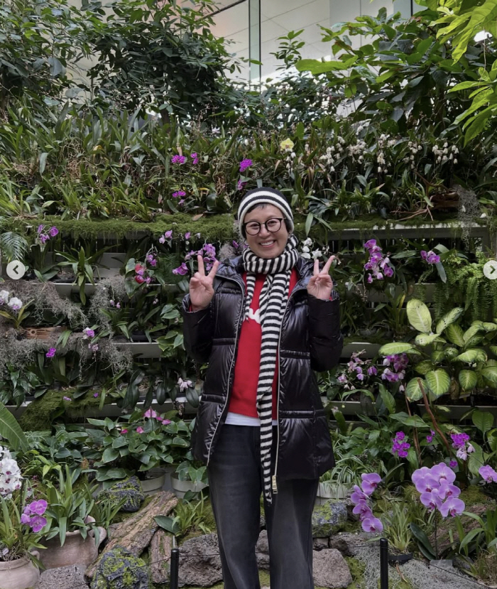 박미선, 유방암 투병 중 아들과 데이트…삭발 후 풍성해진 머리
