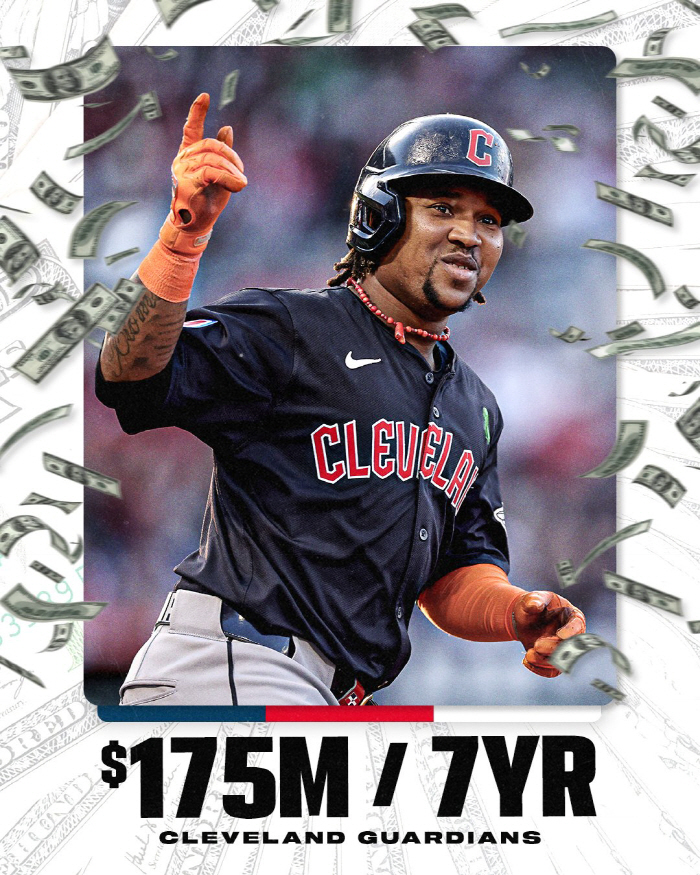 2530억 대폭발! '클리블랜드 아이콘' 라미레스 7년 계약…구단 특별 대우 