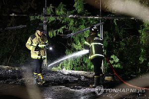 새벽 서울 노원구 수락산 화재…진화 작업 중