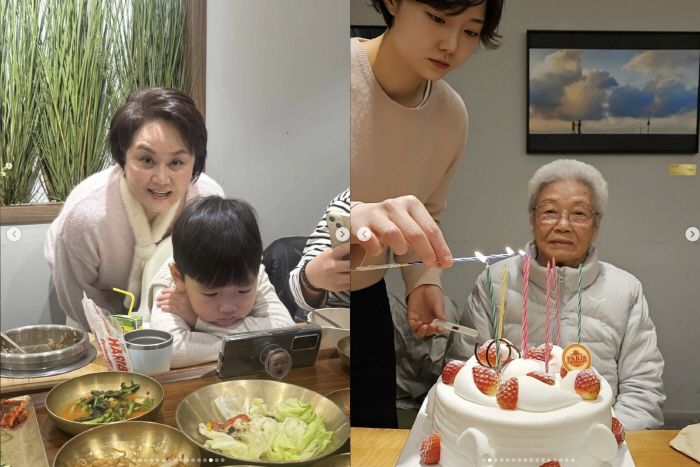 이경실, 母 96세 생일에 눈물 펑펑 "오래 살아 미안하다고…애처럼 울어"