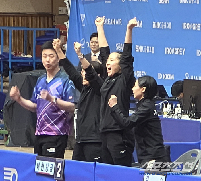 "신유빈 매직 통했다!"'女탁구명가' 주세혁 감독의 대한항공 '왕조재건' 종합선수권 단체전 10년만에 감격우승!