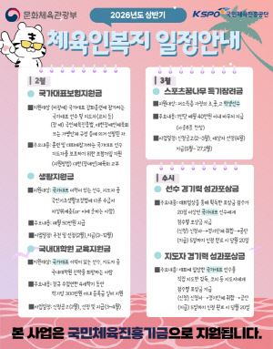 국민체육진흥공단, 멈추지 않는 체육인의 도전 '맞춤형 체육인 복지사업'으로 응원