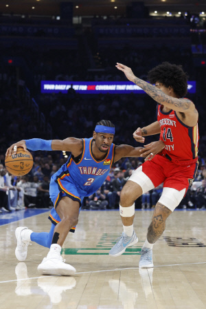 118G,  20득점 NBA 역대 최고 도전 SGA. 29점 폭발. OKC , 뉴올리언스 제압. 동부 최강 디트로이트, 혈투 끝 덴버 신승(종합)