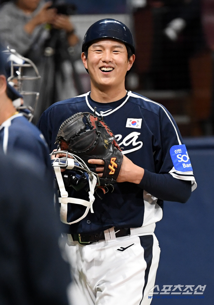 '212.5% 수직 인상' 국대 포수 기 제대로 살려줬다…