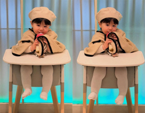 심형탁♥사야 子 하루, 옷까지 특별했다...최연소 홍보대사 활약