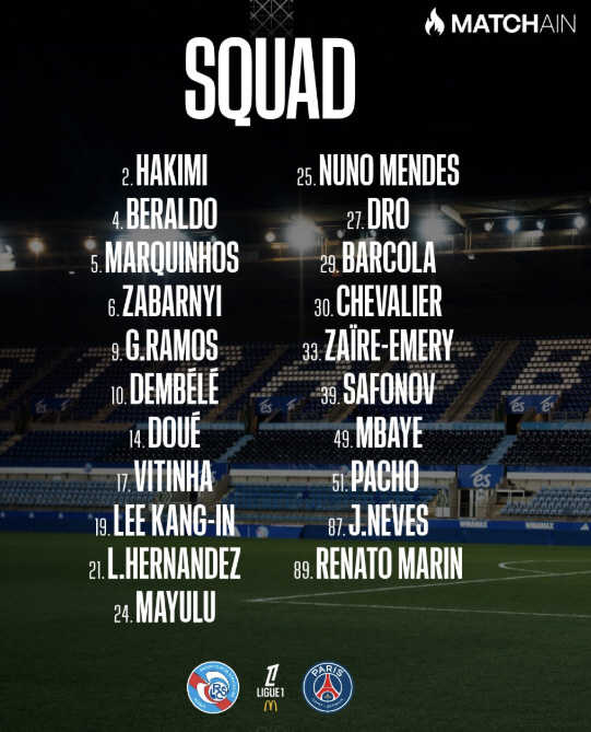 [오피셜]'韓 축구 대박, 새벽잠 좀 설치겠네' 이강인 9경기만 PSG …