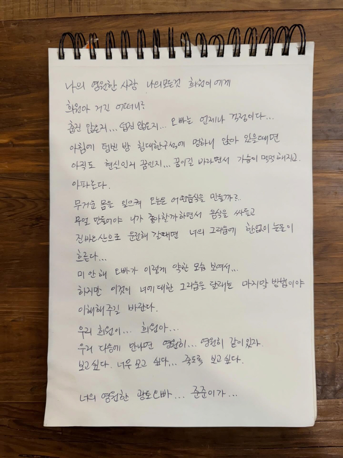 [종합] 구준엽,  故서희원 1주기 추모 조각상 "죽도록 보고 싶어"…현…