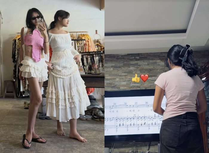 엄태웅♥윤혜진 딸 지온, 가족들 앞 고품격 성악 공연…'선화예중 합격' 이유 있네