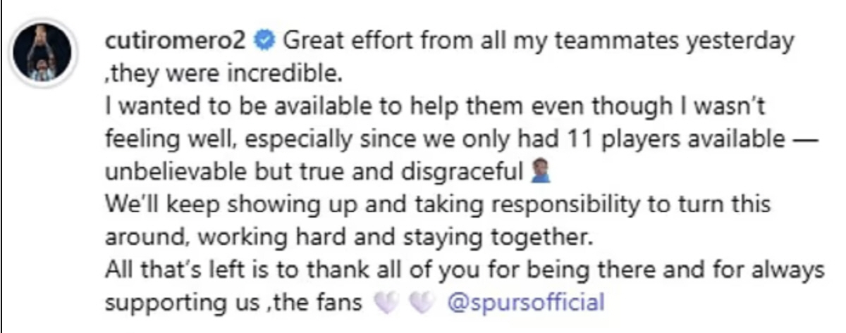 "가용선수 11명 언빌리버블! 치욕적인 일" '손흥민 후임' 토트넘 캡틴…