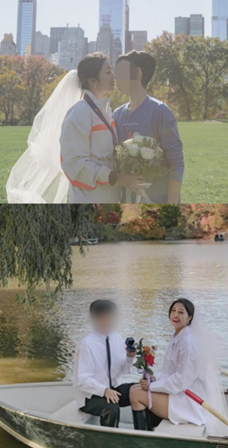 곽선희, 커밍아웃 후 뉴욕 웨딩..동성 연인과 입맞춤까지 '과감'