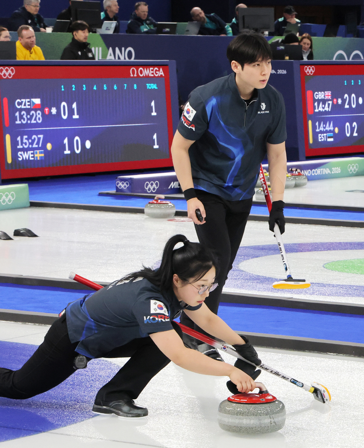 [밀라노 LIVE]'4강? 1승도 쉽지 않다' 韓 김선영-정영석 컬링 믹…