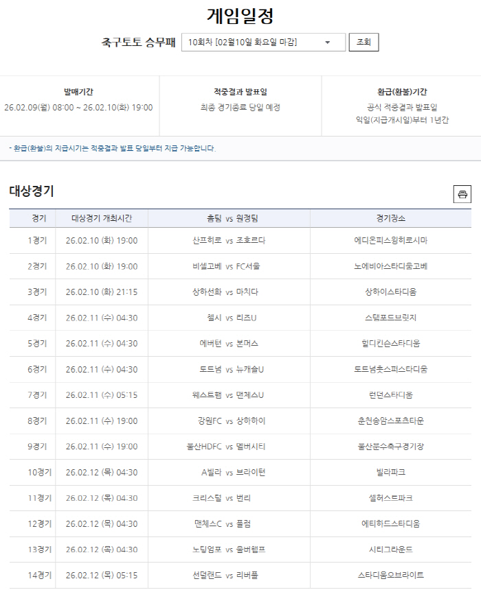 1등 1건 적중금 6억원대, 축구토토 승무패 9회차 적중결과 발표..원정…