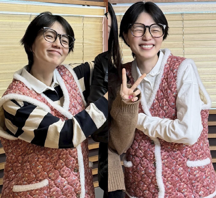 '둘째 임신' 안영미, 5개월차 살 오르고 D라인 포착...김장조끼 위 '볼록'