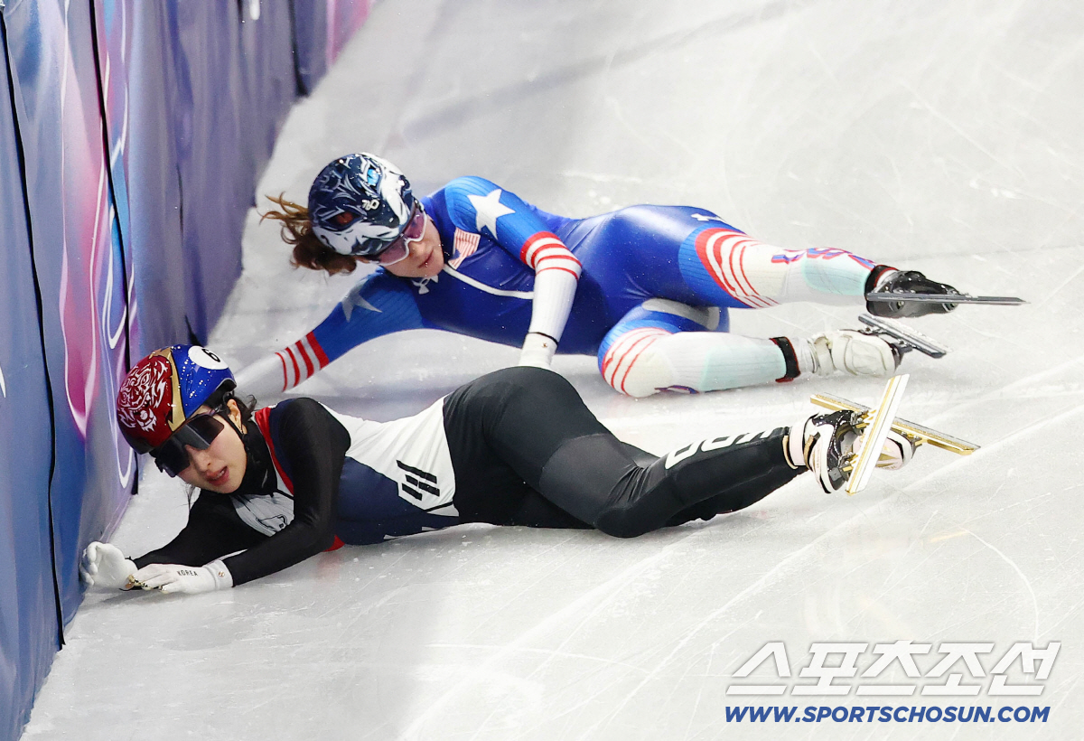 이럴 수가! 美 물귀신에 당했다...불운한 충돌, 충격의 韓 혼성계주 '…