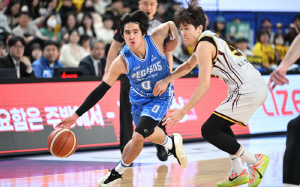 [현장분석] 정인덕 동점 3점→정성우 역전 3점→유기상 역전 자유투. 결국 1.9초 벨랑겔이 끝냈다. 7연패 사슬끊은 가스공사, 1위 LG에 '대 반란' 어떻게 가능했나 