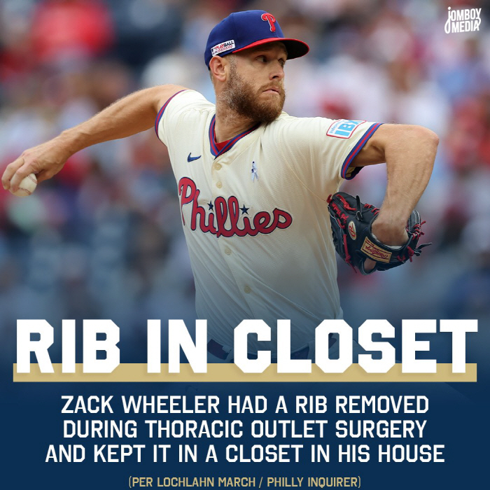 경악! 옷장에 '사람 갈비뼈' 보관한 메이저리거, 개막전 복귀 불발…"회…