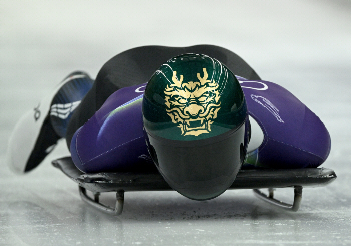 '스켈레톤 간판' 정승기 아쉽다, 메달권 멀어져...2차 주행까지 공동 8위