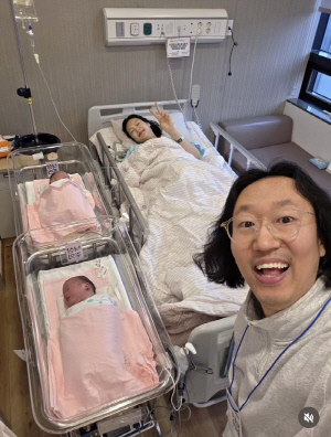 김경진, ♥전수민 출산 후 네 가족 첫 공개..“2일 내내 고생, 정말 대단해”