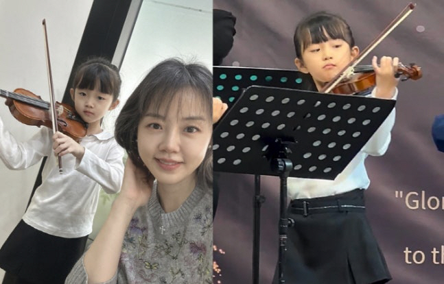 정준호♥이하정, 자식농사 대성공...'바이올린 영재' 7세 딸, 실력+성…
