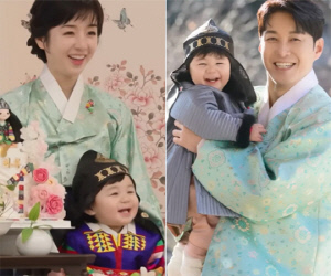 사야, 子 하루 돌잔치서 눈물..