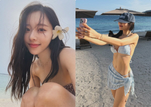 '박성광♥' 이솔이, 비키니가 대체 몇개야..개미허리에 11자 복근, 독보적 몸매