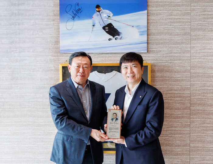 양궁에 정의선 회장이 있다면, 스노보드에 신동빈 회장이 있다