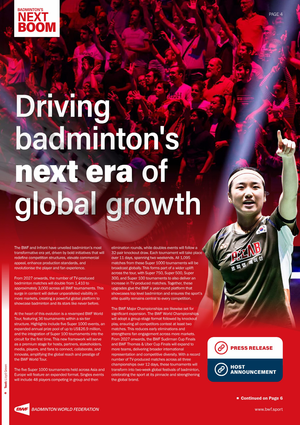 '안세영 눈부신 출발' BWF도 '여제' 안세영 추앙했다…신년 첫호 공식…