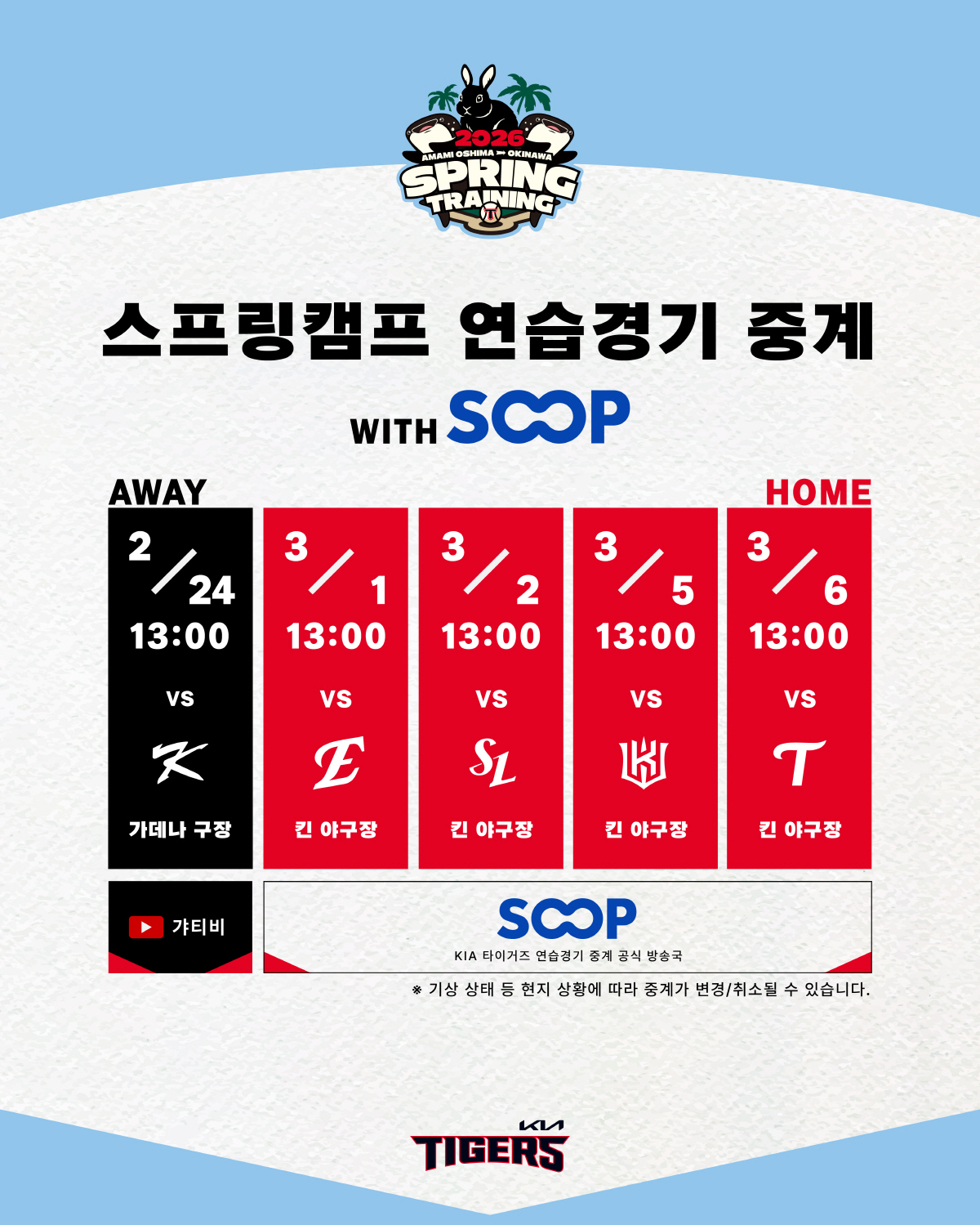 "우승 향한 선수들의 뜨거운 열기 전달되길" KIA 오키나와 연습경기 생…