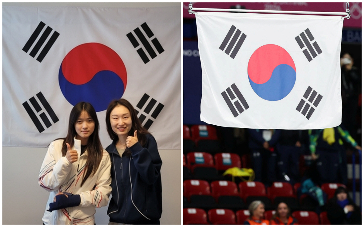 "기울어진 태극기? 쇼트트랙 3000m 金순간 '감동파괴'"..체육회"공…