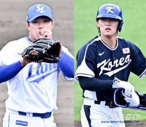 '3B 1S에서도 직구 승부'...삼성 배찬승, 대표팀 김도영 병살로 증명한 위기관리 능력[오키나와 현장]